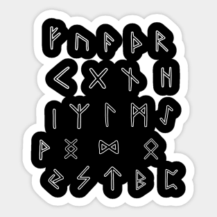 Nordic runes alphabet Sticker